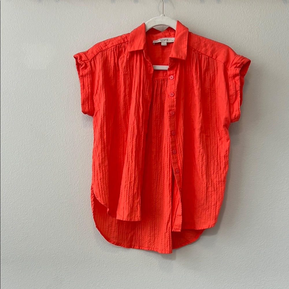 Coral Loft Button-Up Shirt